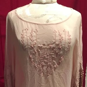 Romeo & Juliet Couture Sheer Tunic with Fringe